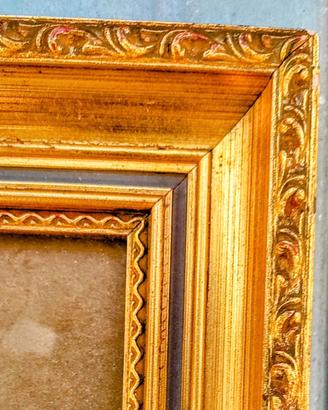 Cornice per quadri antica come nuova dorata.