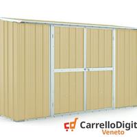 Casetta in lamiera per esterno 307x100cm beige