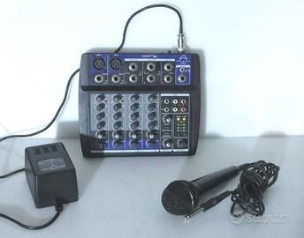 Mixer 8c + microfono per karaoke e piccoli eventi