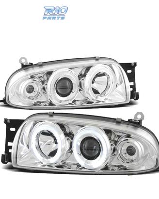 FARI FORD FIESTA MK4 95-99 OCCHI ANGELICI CROMATI
