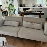 Divano letto 3 posti grigio chiaro Maison du Monde