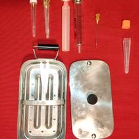 Set vintage vetro e metallo 