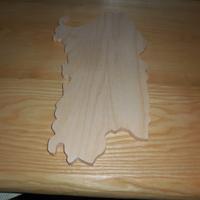 Tagliere in legno a forma di Sardegna