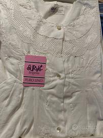 Camicia da notte puro lino