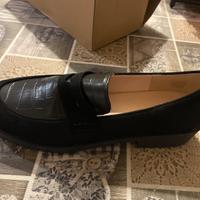 Mocassino donna in velluto nero n.42