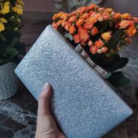 Pochette da cerimonia argentata