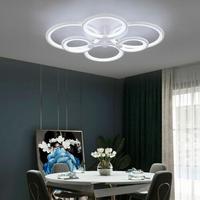 Lampadario LED moderno cerchi 51w Bianco 6500K