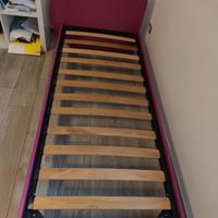 Letto singolo con spalliera a cuore + rete a doghe