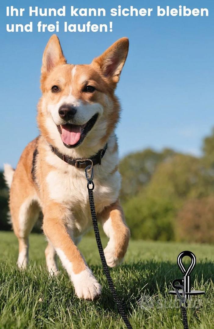 Picchetto Da Esterno Per Cani Fortissimo - Resistente Fino A 140 Libbre, Rotazione 360° | Per Giardino, Spiaggia, Parco - Foto 5