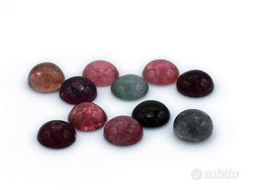 Lotto Tormaline Naturali Cabochon Rotonde  67,4 ct