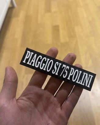 Targhette piaggio si-ciao-vespa personalizzate