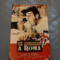 targa metallo Film "Un Americano a Roma"  film