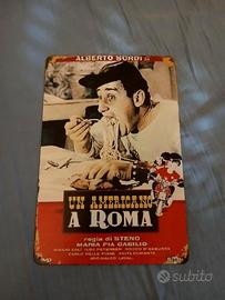 targa metallo Film "Un Americano a Roma"  film