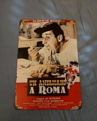 targa metallo Film "Un Americano a Roma"  film