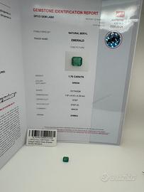 Smeraldo naturale certificato