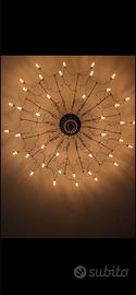 Lampadario moderno design a ragnatela cromato