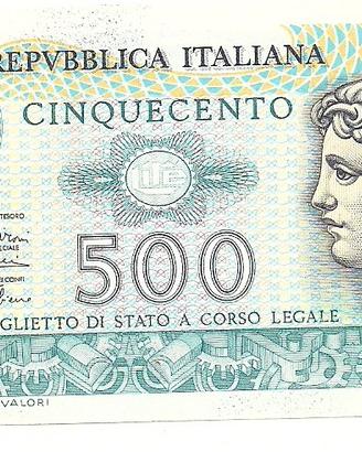 BANCONOTE DA 500 Lire rare del 1974