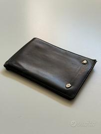 Portafoglio Piero Guidi Lineabold in pelle nera