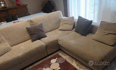 divano angolare grande tortora 