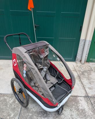 rimorchio bici hamax due posti