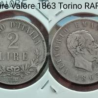 2 lire Valore Torino Rara