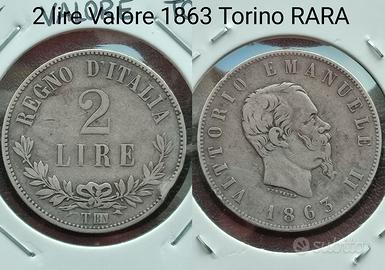 2 lire Valore Torino Rara