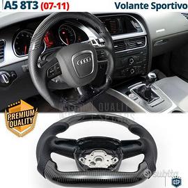 VOLANTE Sportivo Per Audi A5 8T3 Carbonio e Pelle