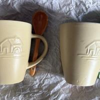 Set di 2 Tazze Mulino Bianco 2008 Con Cucchiaio