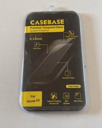 2 Pellicole Vetro Temperato Nexus 5X Casebase
