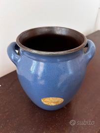 Vaso lavanda in ceramica smaltata con sale