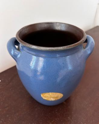 Vaso lavanda in ceramica smaltata con sale