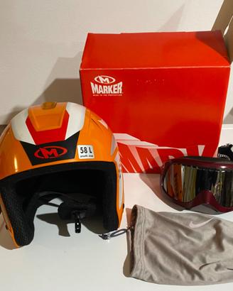 Casco e maschera da sci