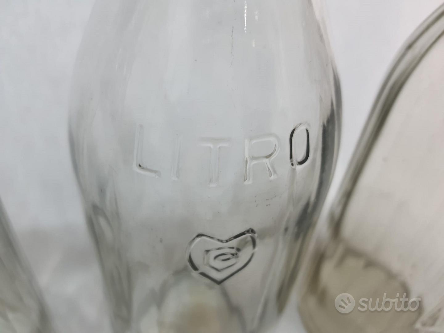 Bottiglie del latte in vetro da 1 litro vintage - Collezionismo In vendita  a Alessandria