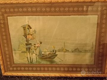 Dipinto antico su stoffa 