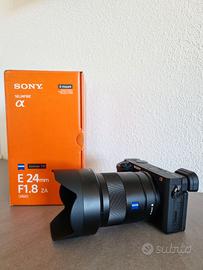 Fotocamera Sony a6400 con 24mm 1.8