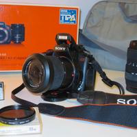 Reflex Sony + 2 obiettivi+ filtro + memory + borsa