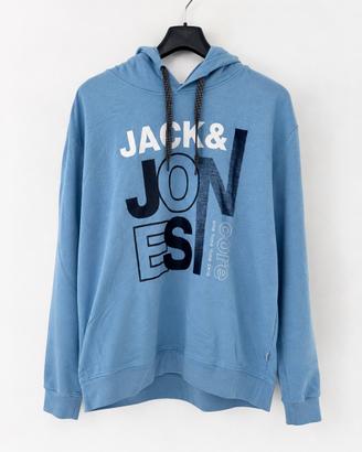 Felpa azzurra Jack & Jones con cappuccio