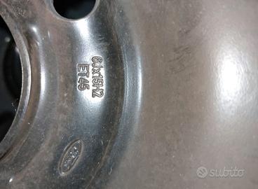 4 cerchi in ferro Ford Fiesta  con sensori 
