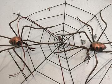 lampada applique ragnatela con 2 ragni 