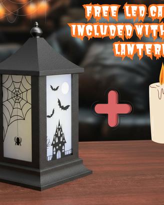 Lanterna Halloween con Pannelli Spettrali