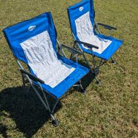 2 sedie da campeggio pieghevoli con sacca 