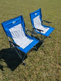 2 sedie da campeggio pieghevoli con sacca 