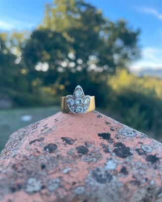Anello d’oro con 7 Brillanti veri