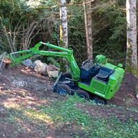 Mini escavatore gommato