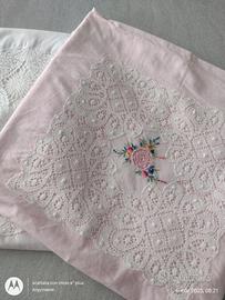 2 Tovagliette da tè vintage con tovagliolini