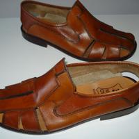 Scarpe a sandalo da uomo in cuoio