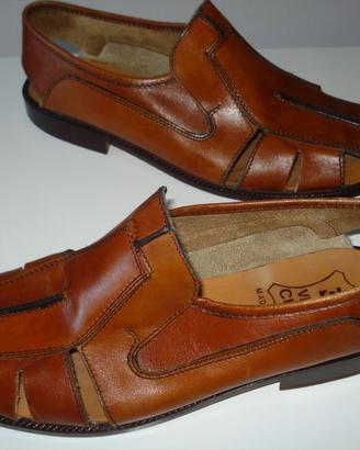 Scarpe a sandalo da uomo in cuoio