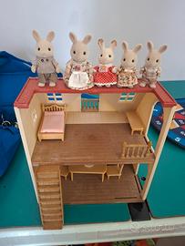 casetta coniglietti sylvanian + coniglietti 