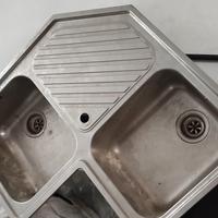 lavello cucina angolare due vasche 