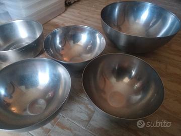 5 ciotole in acciaio blanda ikea